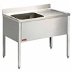Plonge 1 cuve et 1 &eacute;gouttoir &agrave; droite, avec pi&eacute;tement - Diamond - L1210D/6-KD-D