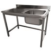 Plonge inox ECO 1 cuve &eacute;gouttoir gauche, sans tablette inf&eacute;rieure - Diamond - WR-C1E1-2G