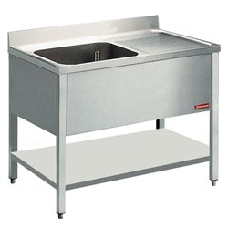 Plonge 1 cuve et 1 &eacute;gouttoir - Diamond - L1211D/6-D