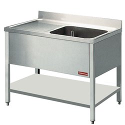 Plonge 1 cuve et 1 &eacute;gouttoir - Diamond - L1211S/6-D