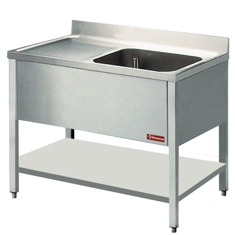 Plonge 1 cuve et 1 &eacute;gouttoir - Diamond - L1211S/6-D