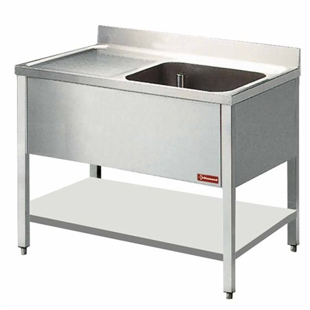 Plonge 1 cuve 600x500xh325, &eacute;gouttoir gauche - Diamond - L1411S-D
