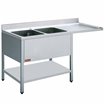 Plonge 2 cuves et 1 &eacute;gouttoir - Diamond - L1621VD-D
