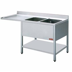 Plonge 2 cuves et 1 &eacute;gouttoir - Diamond - L1821VS-D