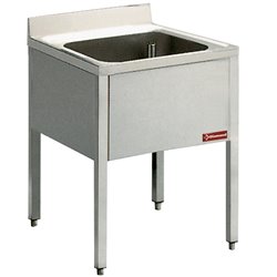 Plonge 1 cuve, avec pi&eacute;tement - Diamond - L710-KD-D