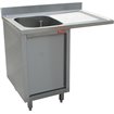 Plonge 1 cuve, &eacute;gouttoir &agrave; droite, sur armoire 1 porte battante et espace lave-vaisselle - Diamond - L1411VD-AS-D