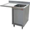Plonge 1 cuve, &eacute;gouttoir &agrave; gauche, sur armoire 1 porte battante et espace lave vaisselle - Diamond - L1411VS-AS-D