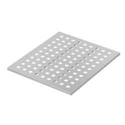 Etag&egrave;re de fond inox pour compartiment avec porte - Diamond - K-PF