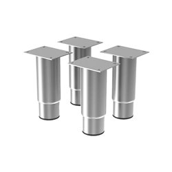 Kit de 4 Pieds inox r&eacute;glable (h.125mm) - Diamond - K-PR/124