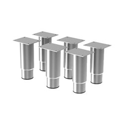 Kit de 6 Pieds inox r&eacute;glable (h.125mm) - Diamond - K-PR/126