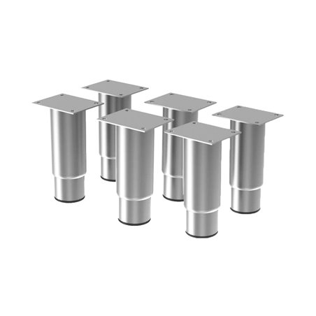 Kit de 6 Pieds inox r&eacute;glable (h.125mm) - Diamond - K-PR/126