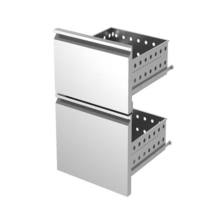 Kit bloc tiroirs (2/5+3/5) inox x KBR&hellip; - Diamond - K-T25/35