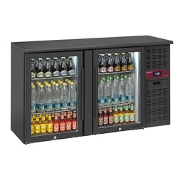 Refroidisseur de bouteilles 2 portes vitr&eacute;es, 320 litres, pieds r&eacute;glables - Diamond - RLB2-2G