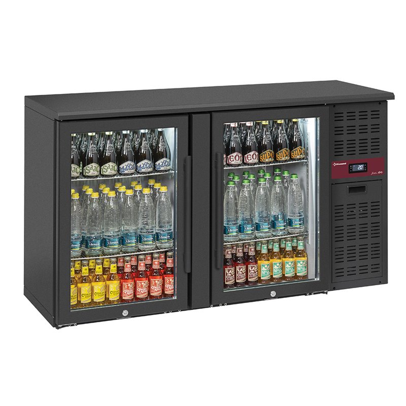 Refroidisseur de bouteilles 2 portes vitr&eacute;es, 320 litres, pieds r&eacute;glables - Diamond - RLB2-2G
