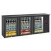 Refroidisseur de bouteilles 3 portes vitr&eacute;es, 500 litres, pieds r&eacute;glables - Diamond - RLB3-3G