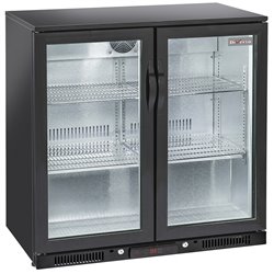 Refroidisseur de bouteilles "arri&egrave;re bar" ventil&eacute;, 2 portes vitr&eacute;es battantes  - Diamond - WR-TAB2-B2