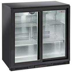 Refroidisseur de bouteilles "arri&egrave;re bar" ventil&eacute;, 2 portes  vitr&eacute;es coulissantes - Diamond - WR-TAB2-S3