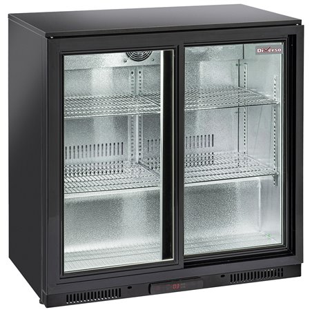 Refroidisseur de bouteilles "arri&egrave;re bar" ventil&eacute;, 2 portes  vitr&eacute;es coulissantes - Diamond - WR-TAB2-S3