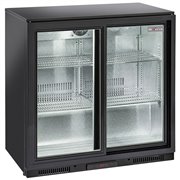 Refroidisseur de bouteilles "arri&egrave;re bar" ventil&eacute;, 2 portes  vitr&eacute;es coulissantes - Diamond - WR-TAB2-S3