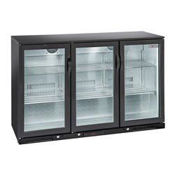 Refroidisseur de bouteilles "arri&egrave;re bar" ventil&eacute;, 3 portes  vitr&eacute;es battantes  - Diamond - WR-TAB3-B3