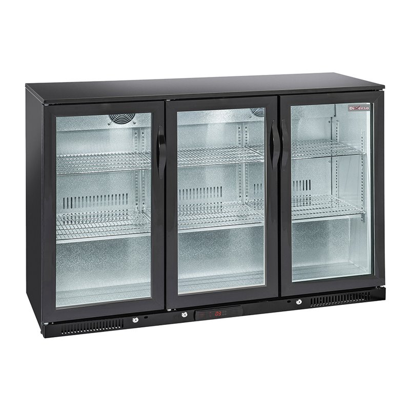 Refroidisseur de bouteilles "arri&egrave;re bar" ventil&eacute;, 3 portes  vitr&eacute;es battantes  - Diamond - WR-TAB3-B3