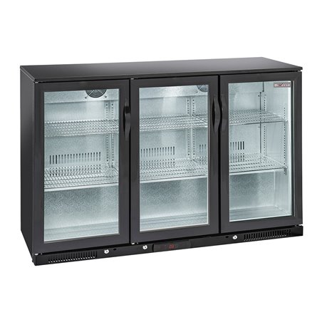 Refroidisseur de bouteilles "arri&egrave;re bar" ventil&eacute;, 3 portes  vitr&eacute;es battantes  - Diamond - WR-TAB3-B3