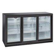 Refroidisseur de bouteilles "arri&egrave;re bar" ventil&eacute;, 3 portes  vitr&eacute;es coulissantes - Diamond - WR-TAB3-S3