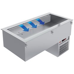 El&eacute;ment cuve r&eacute;frig&eacute;r&eacute;e, ventil&eacute;e, 2x GN 1/1 - Diamond - IN/RCX08-R9V