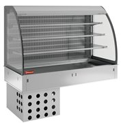 Mural avec top et vitrine sur 3 niveaux ouverte (avec rideau), r&eacute;frig&eacute;r&eacute;s, ventil&eacute;s, 5x GN 1/1 - Diamond - DPA/BTVA318-R2
