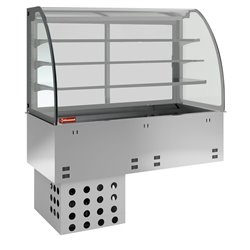 El&eacute;ment cuve et vitrine sur 3 niveaux ferm&eacute;e, r&eacute;frig&eacute;r&eacute;es, ventil&eacute;es, 4x GN 1/1 - Diamond - DPA/RVF315-R2
