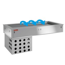 El&eacute;ment top r&eacute;frig&eacute;r&eacute;, ventil&eacute;, 3x GN 1/1 - Diamond - DPA/TRV12-R2