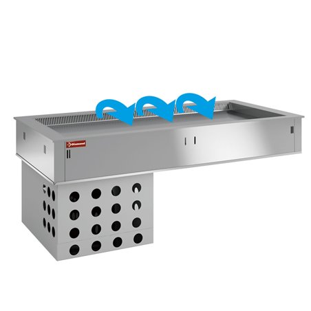 El&eacute;ment top r&eacute;frig&eacute;r&eacute;, ventil&eacute;, 4x GN 1/1 - Diamond - DPA/TRV15-R2