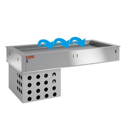 El&eacute;ment top r&eacute;frig&eacute;r&eacute;, ventil&eacute;, 5x GN 1/1 - Diamond - DPA/TRV18-R2