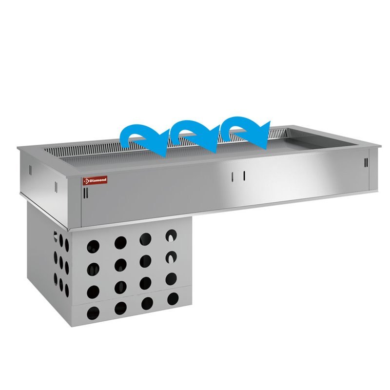 El&eacute;ment top r&eacute;frig&eacute;r&eacute;, ventil&eacute;, 5x GN 1/1 - Diamond - DPA/TRV18-R2