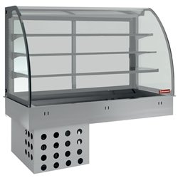El&eacute;ment top et vitrine sur 3 niveaux ferm&eacute;e, r&eacute;frig&eacute;r&eacute;s, ventil&eacute;s, 2x GN 1/1 - Diamond - DPA/TVF308-R2