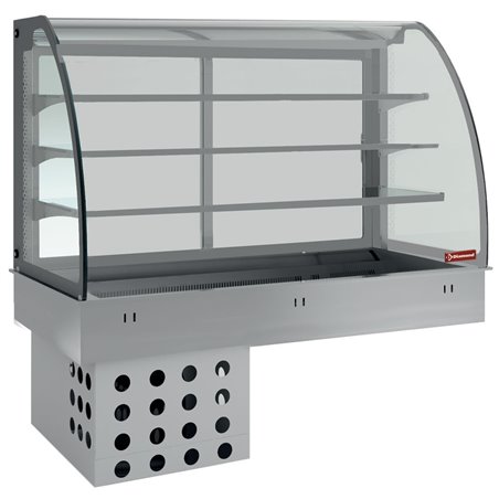 El&eacute;ment top et vitrine sur 3 niveaux ferm&eacute;e, r&eacute;frig&eacute;r&eacute;s, ventil&eacute;s, 3x GN 1/1 - Diamond - DPA/TVF312-R2