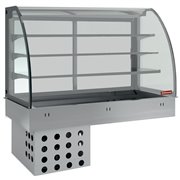 El&eacute;ment top et vitrine sur 3 niveaux ferm&eacute;e, r&eacute;frig&eacute;r&eacute;s, ventil&eacute;s, 5x GN 1/1 - Diamond - DPA/TVF318-R2