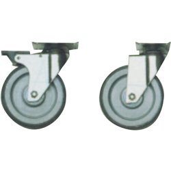 Kit de 4 roues, 2 avec freins - Diamond - S80/KR2F