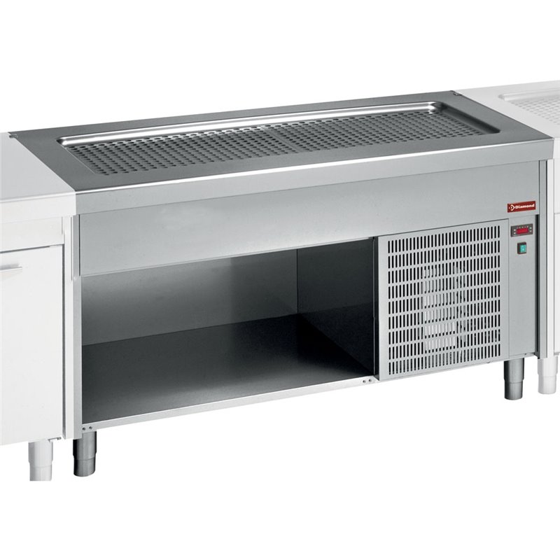 El&eacute;ment top r&eacute;friger&eacute; sur meuble ouvert 4x GN1/1 - Diamond - S80/RPT15-R2