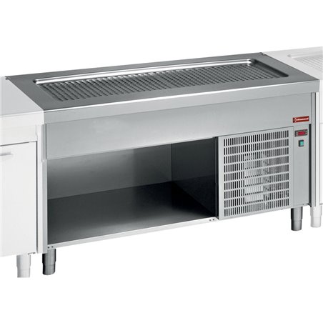 El&eacute;ment top r&eacute;friger&eacute; sur meuble ouvert 6x GN1/1 - Diamond - S80/RPT23-R2