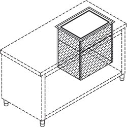 Silo neutre pour paniers lave-vaisselle 500x500 mm - Diamond - S80/SPN