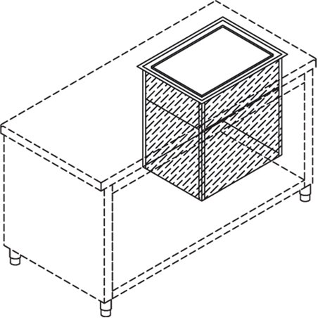 Silo neutre pour paniers lave-vaisselle 500x500 mm - Diamond - S80/SPN