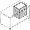 Silo neutre pour paniers lave-vaisselle 500x500 mm - Diamond - S80/SPN