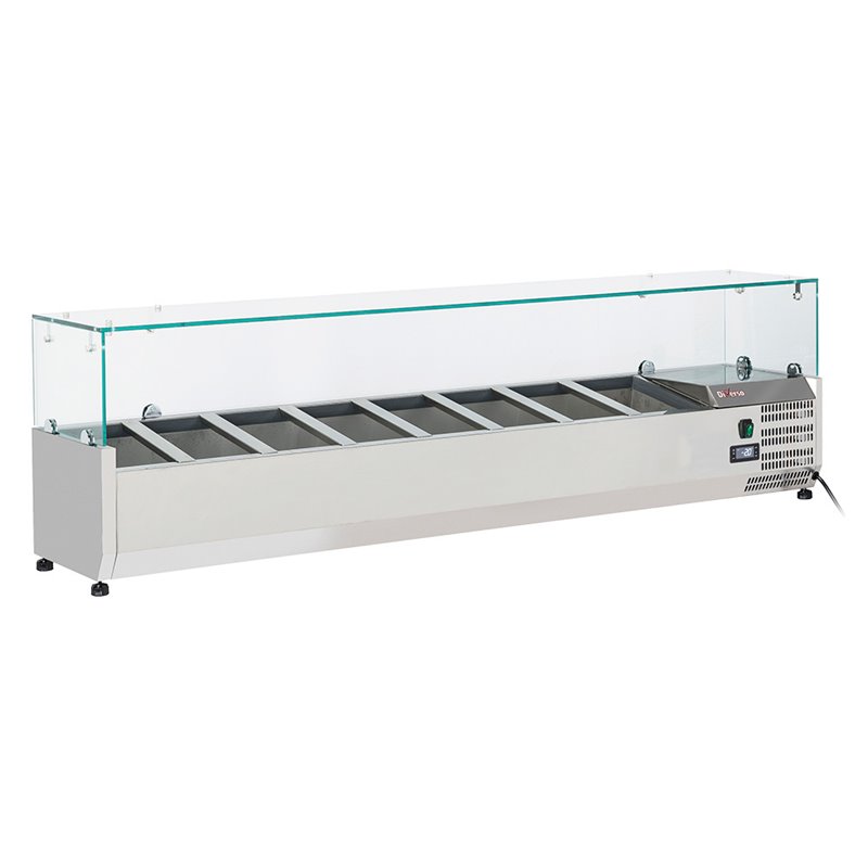Structure r&eacute;frig&eacute;r&eacute;e 8x GN 1/4 - 150 mm, avec vitre - Diamond - WR-SX18-V5