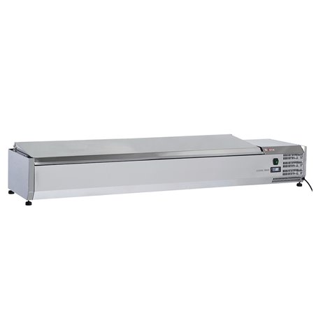 Structure r&eacute;frig&eacute;r&eacute;e 8 x GN 1/3 -150 mm, avec couvercle inox - Diamond - WR-SY18-C5
