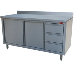 Armoire  2 portes coullissantes, 3 tiroirs, murale - Diamond - TA207CD/B-D
