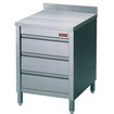 Table sur armoire avec 3 tiroirs GN1/1 - Diamond - TACS67/B-D