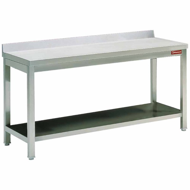 Table de travail avec sous tablette + bord arri&egrave;re  - Diamond - TL1861D