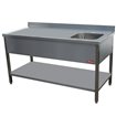 Table de chef 1 cuve droite 400X400XH275     - Diamond - TV1471D-D
