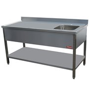 Table de chef 1 cuve 400x400h250 Dx &eacute;g.+   - Diamond - TV1871D-D